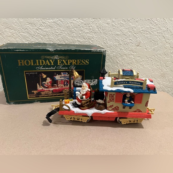 The Holiday Express Other - 1997 The Holiday Express Animated Train Set Post Office Car Santa 380-1